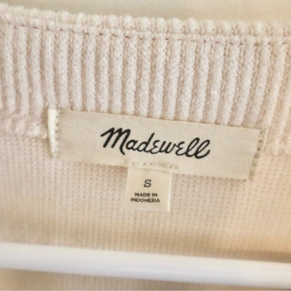 Madewell Ivrory Cardigan Sweater with flower buttons - Picture 3 of 5